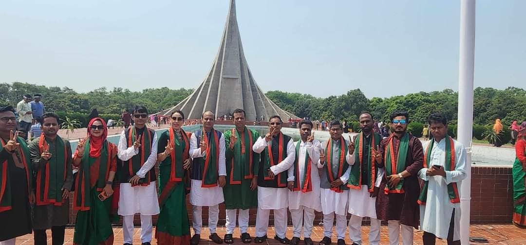 Dhaka Taxes Bar Association's leaders offered wreaths at National Memorial.